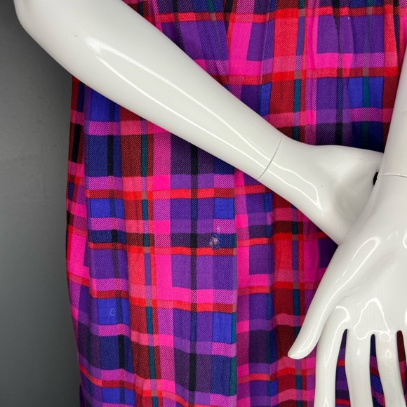 vintage 90s Carol Little : denim & plaid dress - Picture 15 of 16
